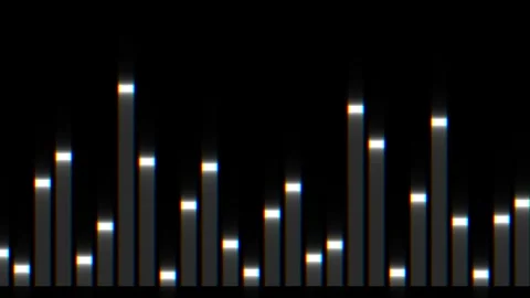 Sound waves create visual patterns in a dark background Stock Footage 338413322