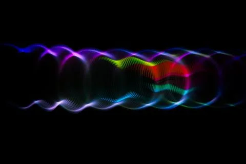 Sound waves in the dark Stockillustratie