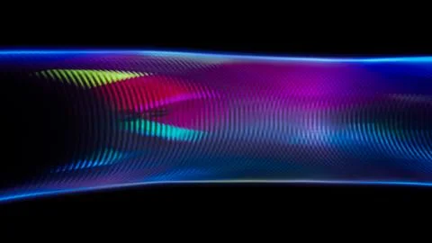 Sound waves in the dark Stockillustratie