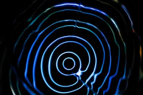 Sound waves in the dark Stockillustratie