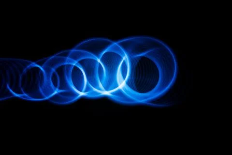 Sound waves in the dark Stock Photos