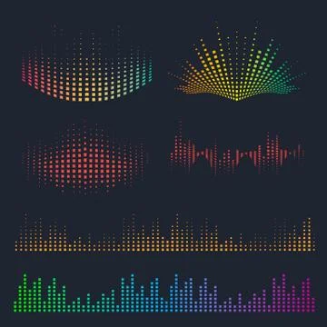 Sound waves design Stock Illustration