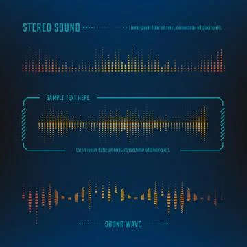 Sound waves design Stock Illustration