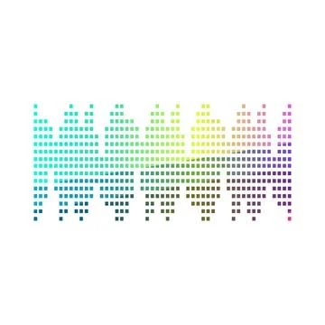 Sound waves digital equalizer graphic display Stock-Illustration