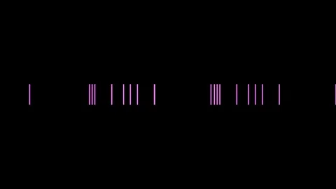 Sound waves digital spectrum analyzer pink lines on black background Stock Footage 327575884