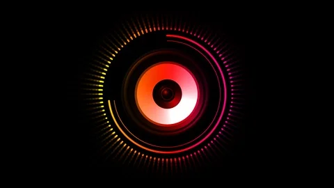 Sound Waves. Huge sound speaker. Start of the show. Stock-Footage 101046010