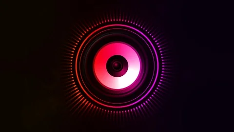 Sound Waves. Huge sound speaker. End of the show. Stock-Footage 101046136