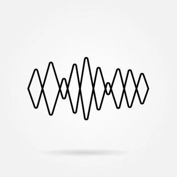 Sound waves icon. Equalizer symbol. Flat design. Stock - Vector illustration. イラスト素材