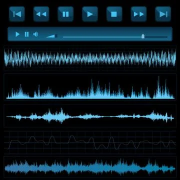 Sound waves Stock Illustration
