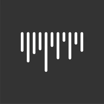 Sound Waves Line Logo Template Illustration Design. Vector EPS 10. Stock Illustration