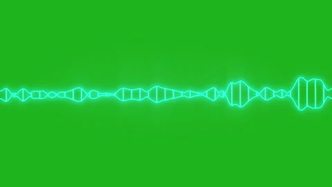 Sound waves motion graphics with green screen background Stock Footage 134262000