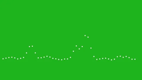 Sound waves motion graphics with green screen background Stock Footage 136035551