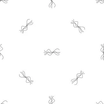 Sound waves pattern seamless black Illustrazione stock
