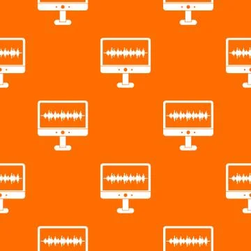 Sound waves pattern seamless Stock Illustration