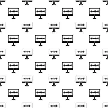 Sound waves pattern vector Stock Illustration