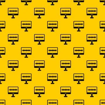 Sound waves pattern vector Illustrazione stock