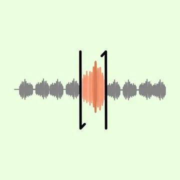 Sound waves vector illustration in flat design style. Sound wave Illustrazione stock