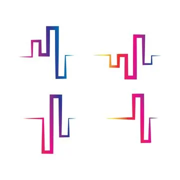 Sound waves vector illustration Stock Illustration