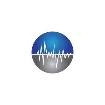 Sound waves vector illustration Stock Illustration