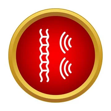 Sound waves vibration transmitting signal icon design Stock Illustration