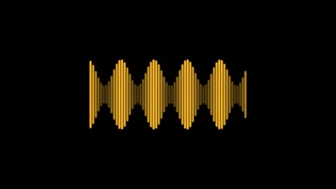 Sound waves visualized in golden light patterns on black 库存影片 335255859
