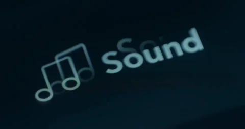 Sound word and Musical notes, flickering image Stock Footage 310057085