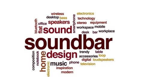 Soundbar animated word cloud, text design animation. Kinetic typography. Stock Footage 109491473