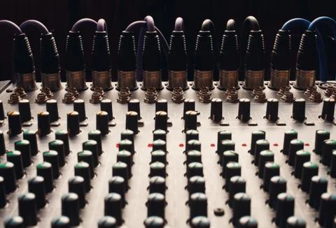Soundboard knobs Stock Photos