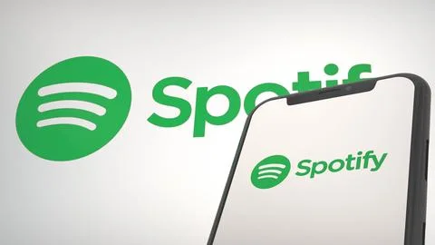 SoundCloud app logo in mobile display screen and background editorial Stock Photos