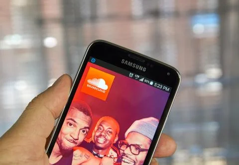 Soundcloud app Stock Photos