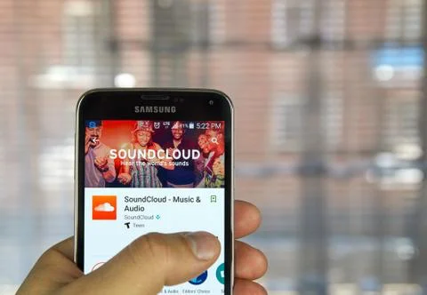 Soundcloud app Stock Photos