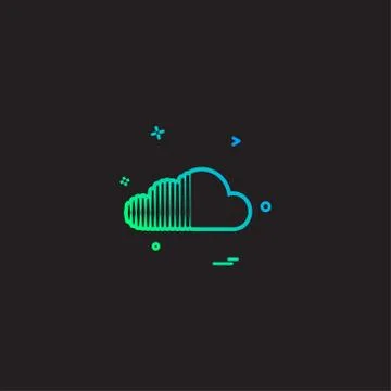 Soundcloud icon design vector Stock Illustration