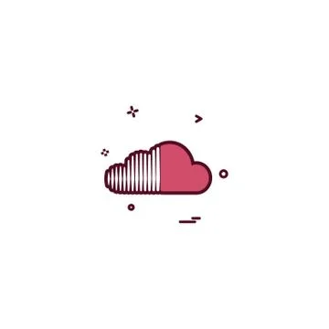 Soundcloud icon design vector Stock Illustration