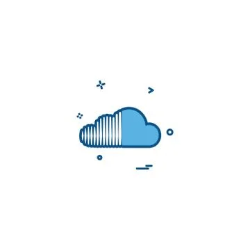 Soundcloud icon design vector Stock Illustration