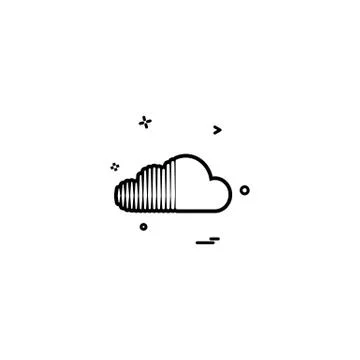 Soundcloud icon design vector Stock Illustration