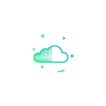 Soundcloud icon design vector Stock Illustration