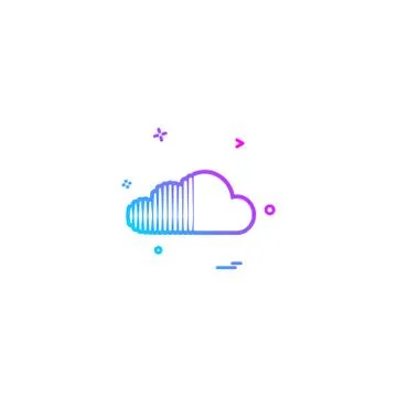 Soundcloud icon design vector Stock Illustration