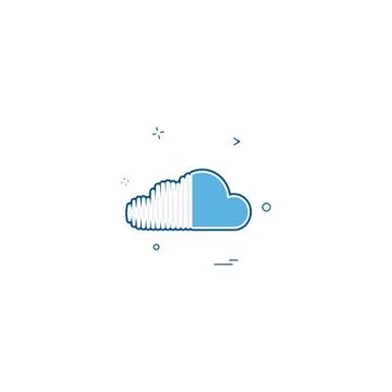 Soundcloud icon design vector Stock Illustration