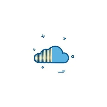 Soundcloud icon design vector Stock Illustration