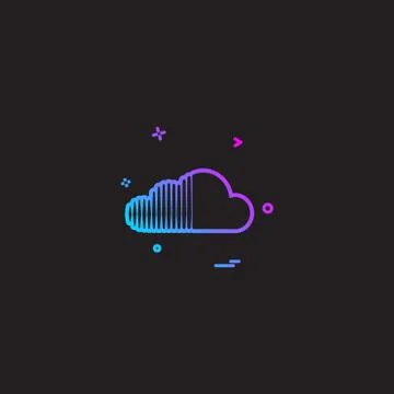 Soundcloud icon design vector Stock Illustration