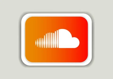 SoundCloud logo sign symbol vector. Mobile apps online service icon. 스톡 일러스트
