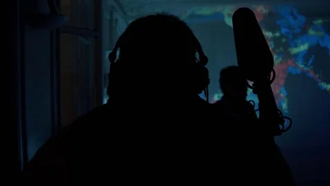 Soundguy on set Stock Footage 79811514