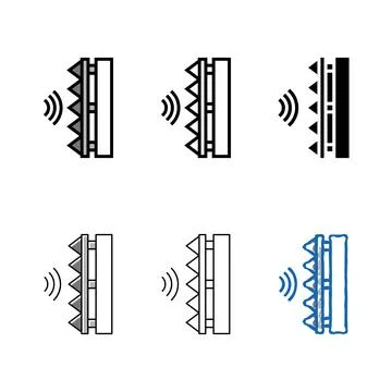 Soundproof layer color icon simplified vector Stock Illustration