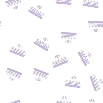 Soundproof layer glyph seamless pattern Ilustración de archivo