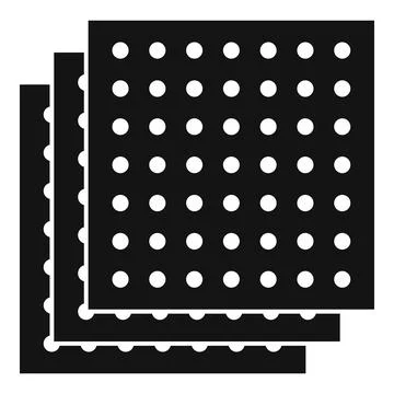 Soundproof panel icon, simple style Stock Illustration