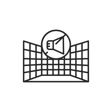 Soundproof studio color line icon. Pictogram for web page, mobile app, promo. Stock Illustration
