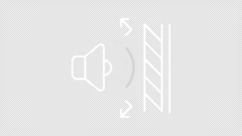 Soundproof wall white line animation Stock Footage 274793783
