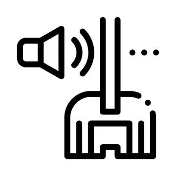 Soundproof window glass icon vector outline illustration Ilustración de archivo