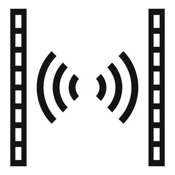 Soundproofing barrier icon, simple style Ilustración de archivo