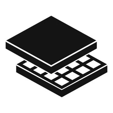 Soundproofing panel icon, simple style Stock Illustration